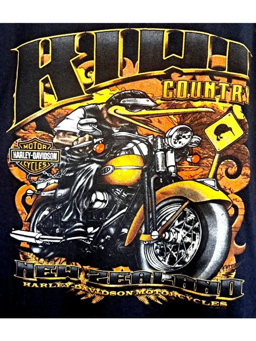 Vintage Harley-Davidson L Short Sleeve Black Wellington Motorcycles New Zealand
